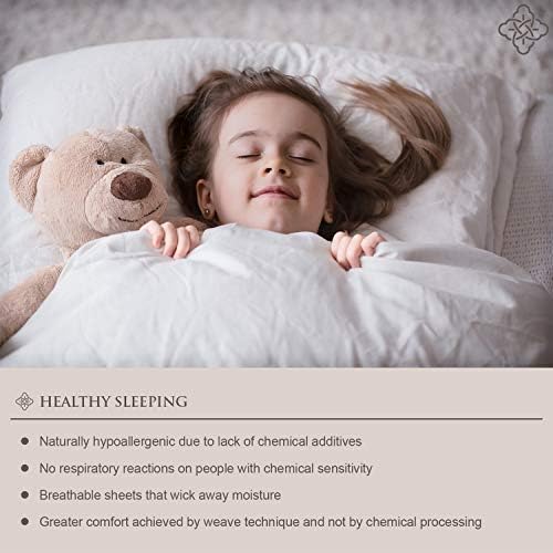 BIOWEAVES 100% Organic Cotton Banded Full/Queen Duvet Cover Set, 300 Thread Count Sateen Weave GOTS Certified Comforter Cover with Buttoned Closure and 2 Pillow Shams – White & Sand, 90x90 inches