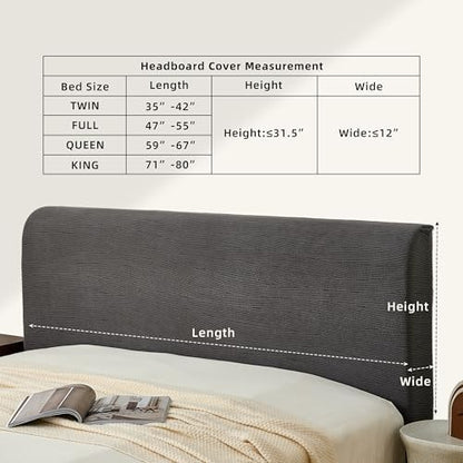 Bed Headboard Cover King, Stretch Head Board Slipcover Washable