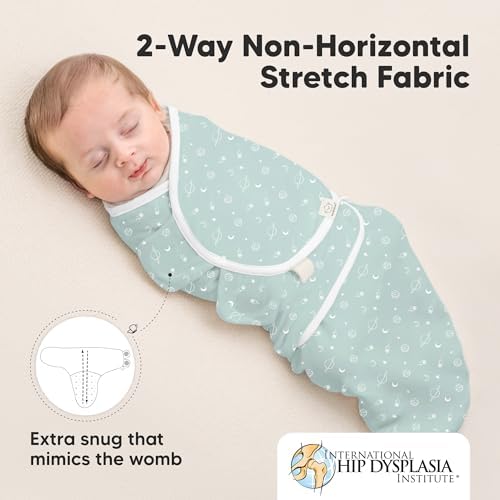 KeaBabies 3-Pack Organic Baby Swaddles for Newborns, Infant, Galaxy, 0-3M