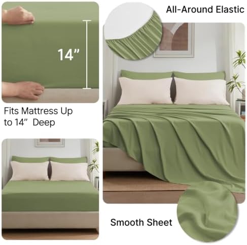 Anluoer Twin Comforter Set, 5 Piece Bed in a Bag Twin Bedding Sets