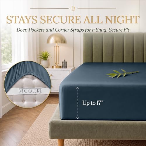 DECOLURE 100% Viscose Derived from Bamboo Sheets | 6 Pc Bed Set