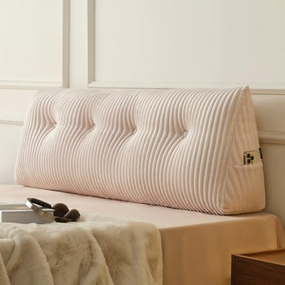 Z-hom Large Headboard Pillow Full,NO ROLL Pillow, Wedge Pillow Headboard