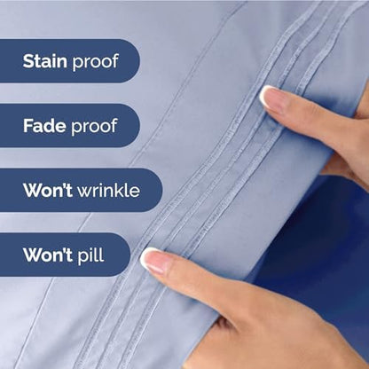 Full Size 4 Piece Sheet Set - Soft & Cooling Sheets - Light Dusty Purple
