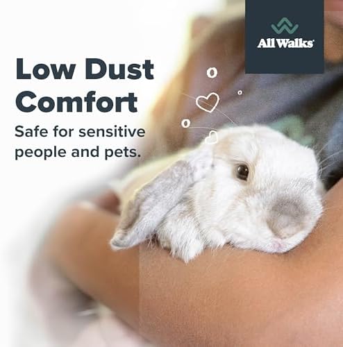 All Walks | Hemp Bedding for Small Animals 18.5L (3.7 LBS) | Low Dust, Odor Control, Highly Absorbent, Natural Cage Bedding for Rabbits, Hamsters, Guinea Pigs, Birds, and More