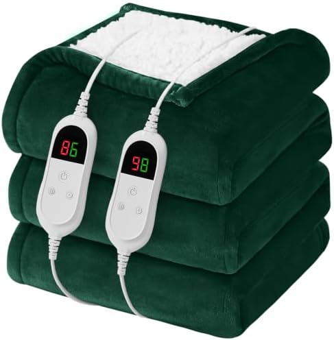 Heated Electric Blanket Queen Size, Dual Control, 84" x 90", Jasper