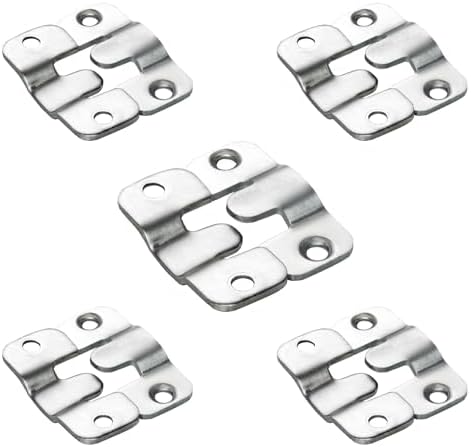 Flush Mount Bracket, Headboard Wall Mounting Brackets- Interlocking Hanging Bracket, Mounting Hardware for Picture Hanging and Sectional Couch Connectors (8 Pairs)