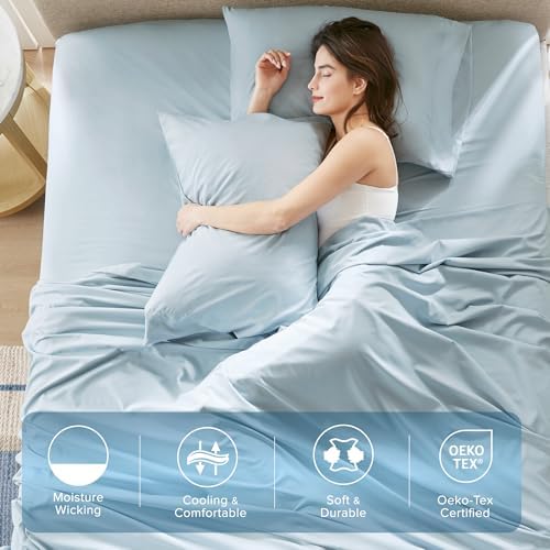 Comfort Spaces Coolmax Cooling Sheet Set, King Extra Deep Pocket 4 Piece