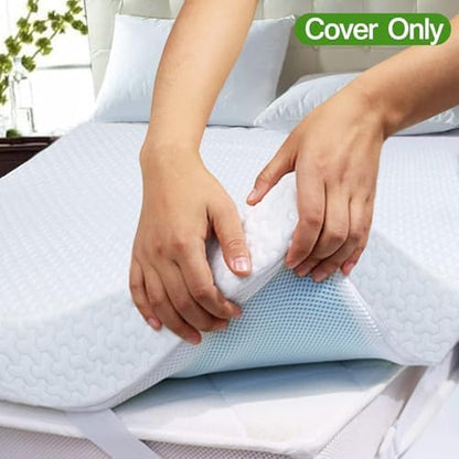 Mattress Topper Cover Twin XL Size (Only Cover) 3 Inch Mattress Protector