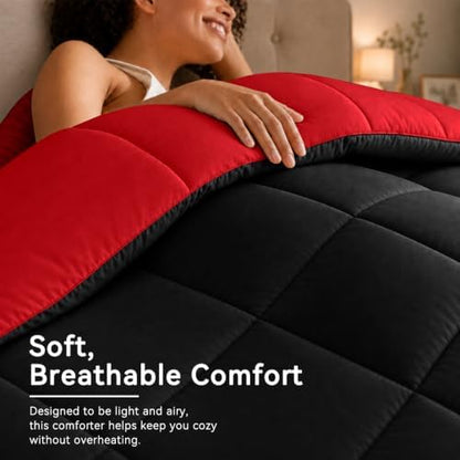 Anluoer Full Size Comforter Sets 7 Pieces, Bed in a Bag Full Bedding Sets