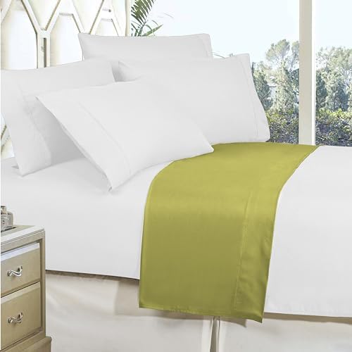 Elegant Comfort Premium Hotel Quality 1-Piece Flat Sheet, Luxury and Softest 1500 Premium Hotel Quality Microfiber Bedding Flat Sheet, Wrinkle-Free, Stain-Resistant, Queen, Pistachio