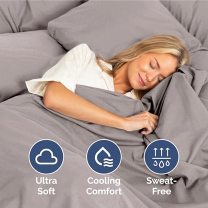 Full Size 4 Piece Sheet Set - Ultra Soft & Cooling Sheets - Thistle Purple