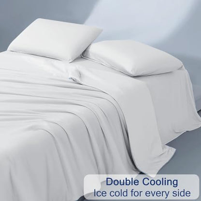 Vielit Cooling Comforter Queen Size for Hot Sleepers & Night Sweats, Luxury Lightweight Summer Comforter,Soft Dual-Sided Breathable Cooling Blankets,Q-Max>0.425,Machinewashable,90x90,White