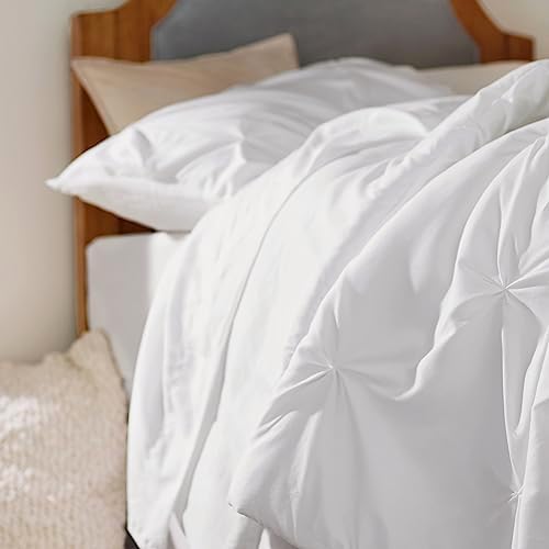 Bedsure Twin XL Comforter Set & Sheet Set, 5-Piece White Bed in a Bag