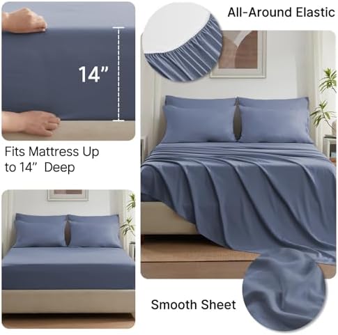 Anluoer Twin Comforter Set, 5 Piece Bed in a Bag Twin Bedding Sets