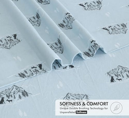 RUVANTI Flannel Sheets Full Size, Soul Dog