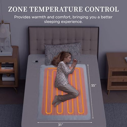 Texciting Heated Mattress Pad Mini Twin Size,Bed Warmer with One Controller