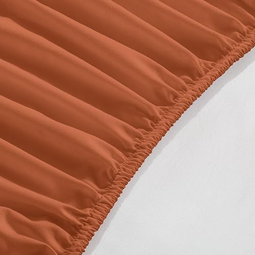 Elegant Comfort 1500 Premium Hotel Quality 18-24 Inches Deep - Extra Deep Pocket Single Fitted Sheet for High Mattress, Luxury and Softest, Smart Pocket - Wrinkle Free, King, Coral