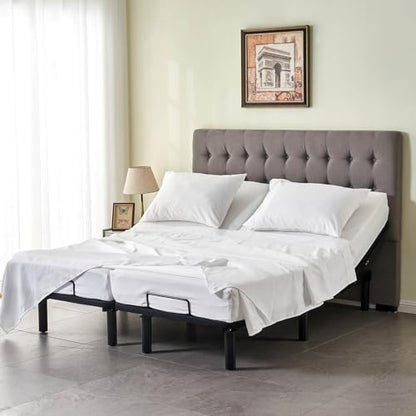 Kingnex Split Cal King Sheets Set for Adjustable Bed White