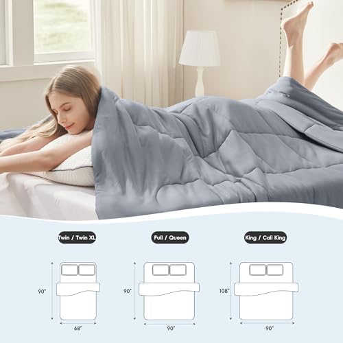 SameBed Cooling Comforter Full/Queen Size, Summer Blanket for Hot Sleepers, Lightweight Comforter for Night Sweats, Double-Sided Breathable Cooling Beddings (Dark Grey, 90"*90")
