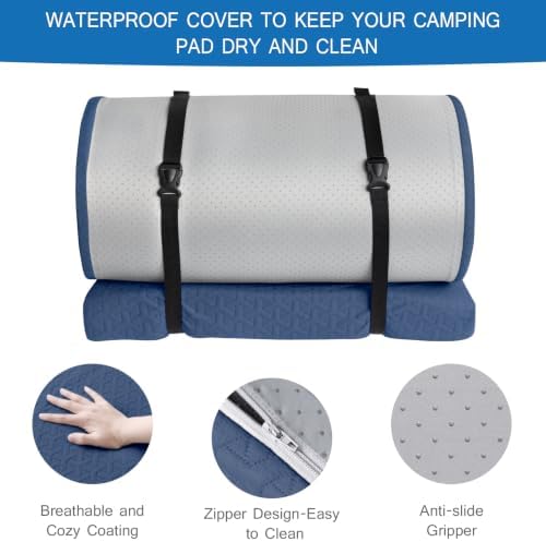 Memory Foam Camping Pad 3 Inch Thick, Soft Sleeping Pad, Pad Only