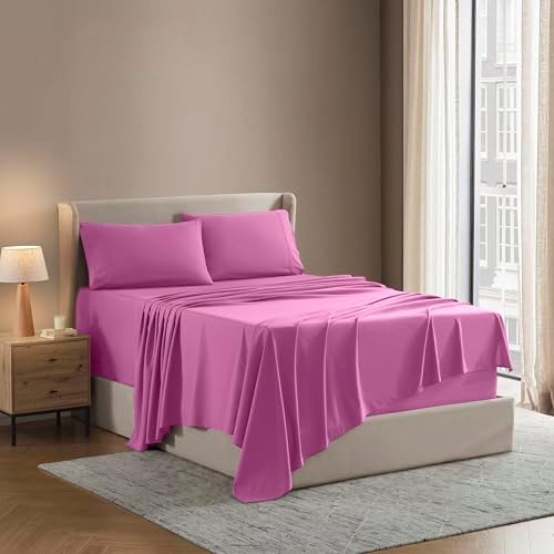 Nestl Full Sheet Set - Bed Sheets - Light Pink - 4-Piece Deep Pocket