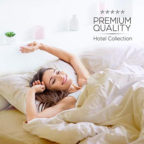 Mueller Ultratemp Bed Sheets Set, Super Soft, 6 Piece California King Sheet Sets, Deep Pocket up to 16", Transfers Heat, Breathes Better, Hypoallergenic, Wrinkle-Resistant, Oeko-TEX, Cream