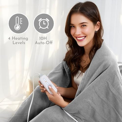 Electric Heated Blanket Full Size 72"x84" - Ash Grey