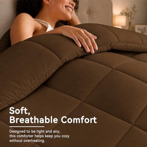 Anluoer Queen Comforter Set 7 Piece, Soft Bed in a Bag Queen Bedding Sets