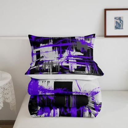 Feelyou Striped Comforter Set King Size Kids Boys Bedding