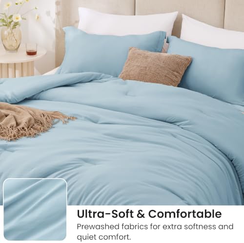 Love's cabin Light Blue Twin/Twin XL Comforter Set, 2-Piece Bed Set