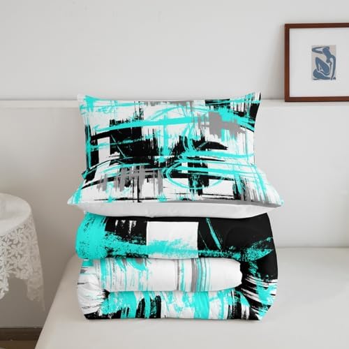 Feelyou Striped Comforter Set King Size Kids Boys Bedding