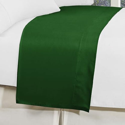 Elegant Comfort Premium Hotel Quality 1-Piece Flat Sheet, Luxury and Softest 1500 Premium Hotel Quality Microfiber Bedding Flat Sheet, Wrinkle-Free, Stain-Resistant, King, Hunter Green