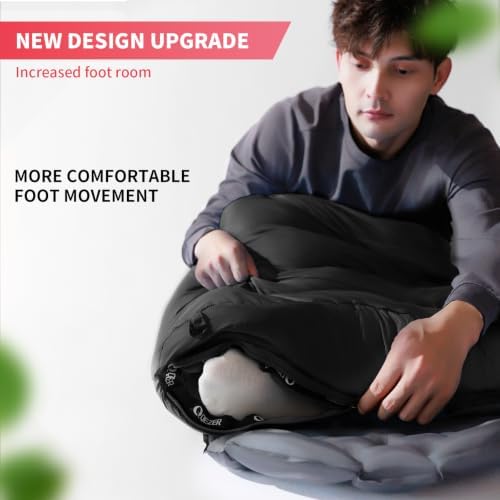 Down Sleeping Bag for Adults, 600 Fill Power Ultralight Backpacking