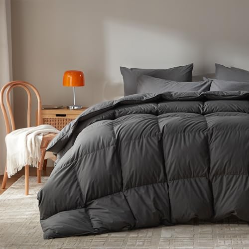 Goose Feather Down Comforter California King,Organic Cotton Duvet Insert