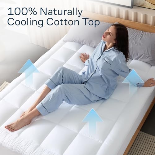 Niagara Sleep Solution 100% Cotton Top Cal King Mattress Pad, Pillow Top