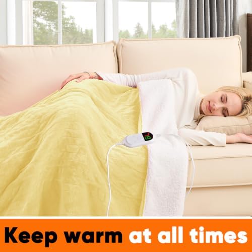 greenoak Heated Blanket Electric Twin Heating 62"X84",Gifts for Women