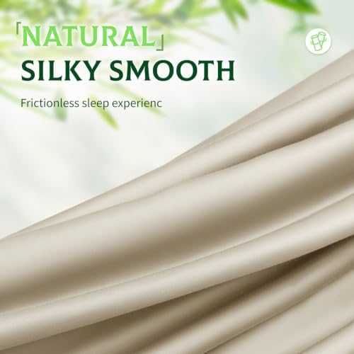 SONORO KATE 100% Viscose Derived from Bamboo_Sheets, Extra Deep Pocket,4PC