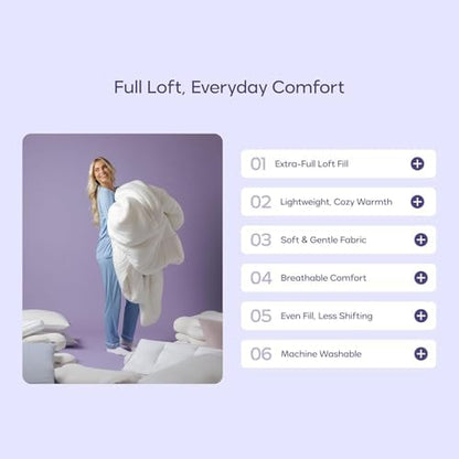 Mellow Marshmellow Comforter, Oeko-TEX Fabric (Gray, Twin/Twin XL)
