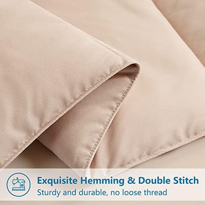 EASELAND King Size Down Alternative Comforter, Beige, 90x102 Inches