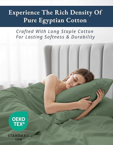 LANE LINEN King Size Bed Sheets Sateen Weave - Iceberg Green Swiss Dot