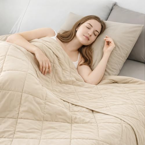 Cozy Bliss Cooling Blanket for Hot Sleepers Queen Size, Q-Max 0.45 Cooling Comfort, Cold Blankets for Night Sweats Sleeping, Ultra-Cool Lightweight Breathable Summer Blanket for Bed, Khaki