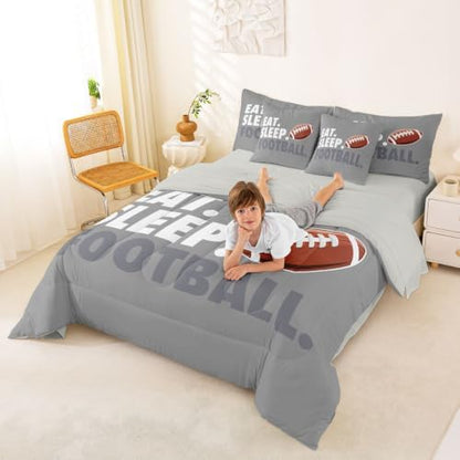 Erosebridal Football Queen Comforter Set with Sheets 7 Piece