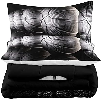 Tailor Shop Boys Comforter Set Queen Size Basketball Bedding Sets for Boys Sports Comforter for Kids with 2 Pillowcases……