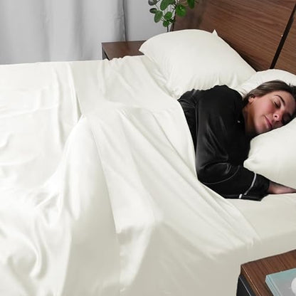 ACCURATEX Cooling Sheets for Hot Slppers, Twin Size, Ivory
