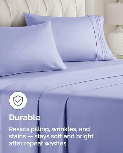 King Pillow Cases Set of 10 - Ultra Soft Cozy Pillowcase Covers - Lavender