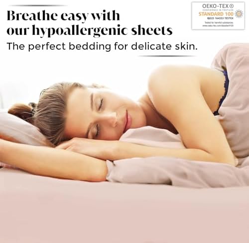 |Twin Size Sheet Set | Organically Grown | Ultra Soft & Cooling |100% Viscose | 15" Deep Pocket [Vintage Pink]