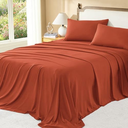 Litanika Super King Comforter Set with Sheets, 7 Pieces Boho Bed Set