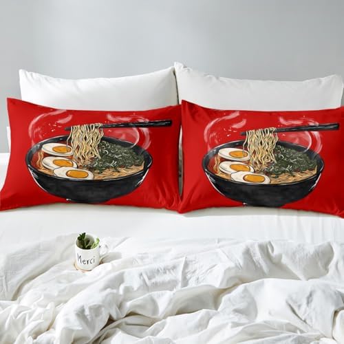 Feelyou Kids Japanese Ramen Duvet Cover Twin Size Boys Girls