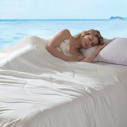 LEAONME® Cooling Comforter Oversized King Blanket for Hot Sleepers 96"x120"