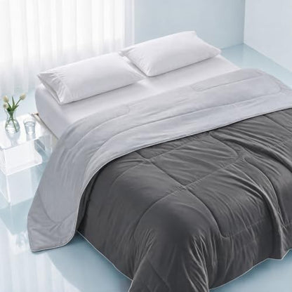Madison Park Breathable Cooling Comforter King, Grey, 106x90